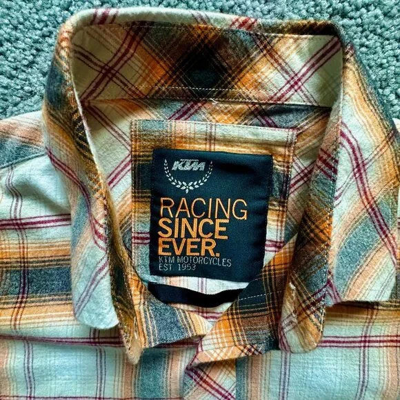 KTM Racing Motorcycles Men's Large Flannel Shirt - KTM Logo - Extra Soft - NWOT - Picture 5 of 11